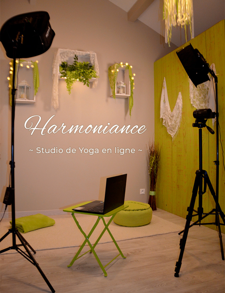 Studio de Hatha Yoga en ligne Harmoniance proposé par Cécilie Briens à Lancon-Provence